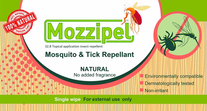 Mozzipel Single Wipes Natural